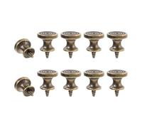 10 Pcs 2 x 1.6 cm Mini Retro Drawer Knobs Self Tapping Screw Knobs Antique Jewelry Box Pulls Vintage Dresser Drawer Pulls Tiny Cabinet Knob Round Furniture Hardware Handles for Cupboard Wardrobe