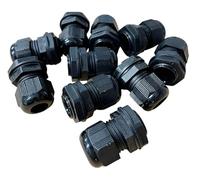 10 Pcs 20mm Cable Glands, IP68 Waterproof (Black)