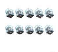 10 Pcs 24V DC Coil Power For Relay MY2N-J Miniature DPDT 8 Pin 5A HH52P High-Transparency Shell Silver Contacts Industrial Control