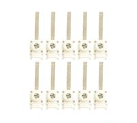 10 Pcs 25 mm² Terminal Blocks for Busbar Circuit Breaker,63A Electrical Wire Connector for Distribution Box and Panel, White