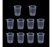 10 PCS 250ml Resin Mixing Cups, Liquid Measuring Cups, Plastic Beaker, Graduation Epoxy Resin Cups for Resin Epoxy Paint Food, Lab Use