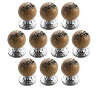 10 PCS 25MM Round Knobs Drawer Handles Dresser Closet Knob with Metal Base, Pulls for Bedroom Bathroom Kids Room Decor Single Hole Pull Furniture Cabinet Wardrobe Handle