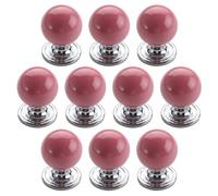 10 PCS 25MM Round Knobs Drawer Handles Dresser Closet Knob with Metal Base, Pulls for Bedroom Bathroom Kids Room Decor Single Hole Pull Furniture Cabinet Wardrobe Handle