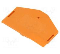 10 pcs : 280-313 - End/partition plate, orange, 280, 2.5x36.5x50.5mm, 280-6