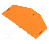 10 pcs : 281-313 - End/partition plate, orange, 281, 2.5x37x61.5mm, 281-6