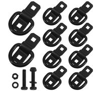 10 PCS 3/8" Heavy Duty Steel D-Ring Tie Down Anchors - 6000 LB Capacity, for Trailer, Truck, Boat, Van, RV, ATV, SUV & Motorcycle Cargo Control - with Mounting Bracket