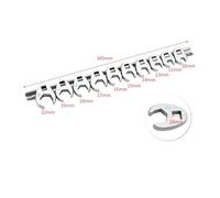 10 Pcs 3/8 Inch Drive Crowfoot Wrench Set 10 to 22mm Metric Open End Spanner for Tight Spaces, Carbon Steel Chrome Plated