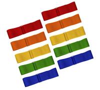 10 PCS 3 Legged Race Bands Three Legged Race Durable Firm Elastic Tie Rope Colorful 3 Leg Race Band for Kids Adult Outdoor Fun