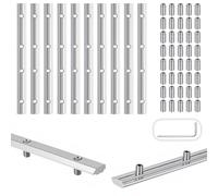 10 Pcs 30×30 mm T-Slot Aluminum Profile Straight Connector 180° Joint Brackets with Screws and Hex Key for DIY Furniture