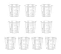 10 Pcs 30ml/1oz Plastic Measuring Cups - Transparent Graduated Epoxy Mixing Cups for Kitchen, Cooking, Lab & Medicine (Clear Scale Measuring Tool)