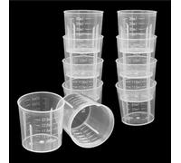 10 Pcs 30ml Measuring Cups Plastic Graduated Cups Transparent Scale Cups Plastic Clear Epoxy Mixing Cups for Kitchen Cooking Medicine Measure Tool