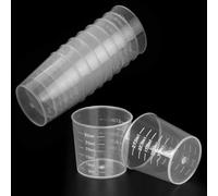 10 PCS 30ml Plastic Liquid Measuring Cups, Graduated Reusable Small Plastic Medicine Cups, 1 OZ (30ml) Clear Kitchen Small Measuring Cup Transparent Labs Measure Tool
