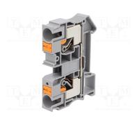 10 pcs : 3212120 - Splice terminal: rail, 0.5÷16mm2, ways: 1, terminals: 2, grey