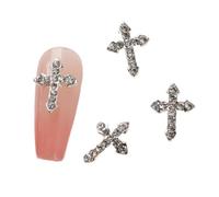10 PCS 3D Claw Alloy Retro Cross Nail Charms Decoration Alloy Nail Charms Decoration