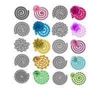 10 Pcs 3D Flowers Spiral Metal Cutting Dies, Flower Garland Wedding Cutting Dies Punch Stencils Mould Arts Crafts Scrapbooking Supplies for Card Making DIY Crafts Phtoo Album Decor