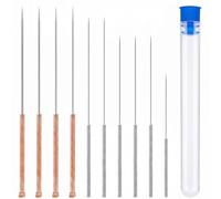 10 Pcs 3D Printer Nozzle Cleaning Kit Needles, Stainless Steel Nozzle Unclogger with Clear Storage Tube, 10 Sizes 0.15-1.0mm, for 3D Printer Extruders, Welding Tips & Small Parts Cleaning Tools