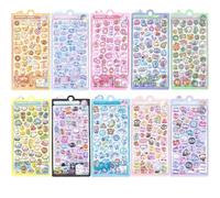 10 Pcs 3D Stickers, Stickers for Children Cartoon Mini Puffy Sticker, Cute Small Animal Design Puffy Kids Sticker, Suitable as Rewards and Decorations Phone Case Notebook