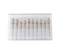 10 pcs 3mm Shank Rotary Tool Router Bits Burr Cut Milling Cutter Set Designed for Efficient Grinding and Long Tool Life (A)