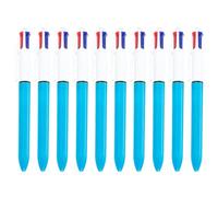 10 Pcs 4 Colors in 1 Pen Retractable Ballpoint Pen Multi-Color Ballpoint Pen 1.0mm Green Blue Red Black Aesthetic Stationery