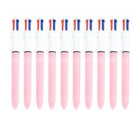 10 Pcs 4 Colors in 1 Pen Retractable Ballpoint Pen Multi-Color Ballpoint Pen 1.0mm Green Blue Red Black Aesthetic Stationery