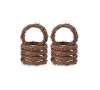 10 PCS 4 Inch Natural Rattan Ring Wreathes Vine Branch Wreath Rattan Wreath Garland Decoration for DIY Festivals Decorations, Wreath Craft and Wedding Decors