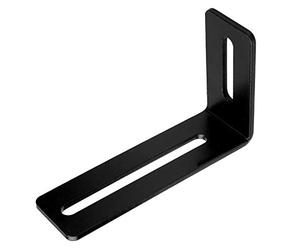 10 PCS 4 Inches Black Adjustable L-Shape Corner Brace with Slot, Metal Steel Joint Right Angle Brackets for PC case, Fixing Furniture, 4" L x 2-3/8"H x 1-1/8"W, Thickness 1/8", Max Load 30LB