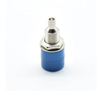 10 Pcs 4mm Female Banana Plug Socket Connector Binding Post Amplifier Terminal Red Green Yellow Black Blue Panel opening 6mm(10 BLUE)