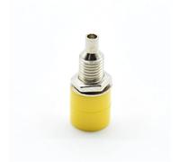 10 Pcs 4mm Female Banana Plug Socket Connector Binding Post Amplifier Terminal Red Green Yellow Black Blue Panel opening 6mm(10 YELLOW)