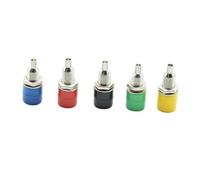 10 Pcs 4mm Female Banana Socket Connector Binding Post Amplifier Terminal Red Green Yellow Black Blue Panel opening 6mm(10 BLUE)