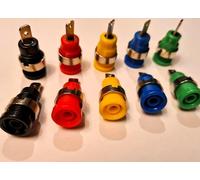 10 Pcs 4mm High Current Female Banana Plug Sockets 32 Amp Safety Power Connector Banana Jack Panel Mount Banana Socket Adapter Binding Post Connector for 4mm Male Banana Plug Connectors