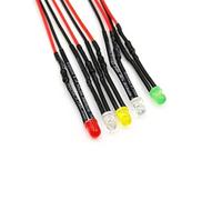 10 Pcs 4mm Pre-Wired Emitting Diodes With Resistance Bulb Lights 3V 5V6V9V 12V 24V 36V 48V 60V 110V 220V(Clear-blue,6V)