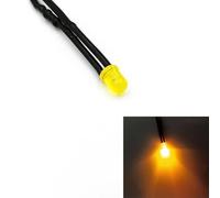 10 Pcs 4mm Pre-Wired Emitting Diodes With Resistance Bulb Lights 3V 5V6V9V 12V 24V 36V 48V 60V 110V 220V(Yellow,110V)