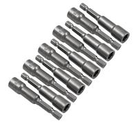 10 Pcs 5/16 Inch/ 8mm Hex Nut Driver Magnetic Extension Socket Drill Bit Holder, Quick-Change Power Nut Driver Bit Set Hex Shank Drill Bit Holder for Electric Drill