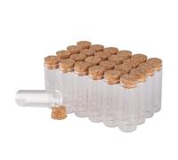 10 Pcs 5-40ml Test Tubes With Cork Stopper 22 * 60mm Glass Tubes Terrarium Jars Bottles Vials For Craft Lab Accessory DIY(22 * 90mm-23ml)