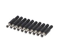 10 Pcs 5.5x2.1mm Male for DC In-Line Plug Socket Jack Connector Adapter Plastic