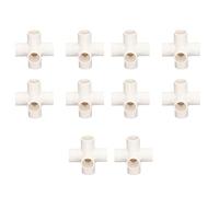 10 Pcs 5 Way Side Fittings, PVC Pipe Fitting 20mm 5 Way Right Angle 3 Dimensional Elbow Pipe Connector for Furniture,for Water Supplies Build PVC Furniture DIY Garden Shelf Greenhouse(White)