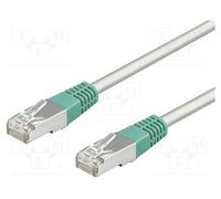 10 pcs : 50190 - Patch cord, F/UTP, 5e, stranded, CCA, PVC, grey, 10m, 26AWG, sh
