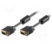 10 pcs : 50489 - Cable, D-Sub 15pin HD plug,both sides, 3m, black