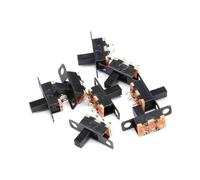 10 PCS 50V 0.5 A SS12F15 Mini Size Black SPDT Slide Switch for DIY Power Electronics Projects G6 1P2T Toggle Switch Handle 6mm