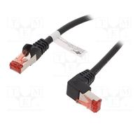10 pcs : 51541 - Patch cord, S/FTP, 6, stranded, Cu, LSZH, black, 0.25m, 28AWG