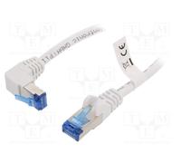 10 pcs : 51562 - Patch cord, S/FTP, 6a, stranded, Cu, LSZH, white, 0.25m, 27AWG