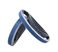 10 Pcs 520x20mm Blue Aluminium Oxide Sanding Paper 40-120 Grit Polishing Sandpaper Grinding Pad Disc Abrasive Belts for Sander(120)