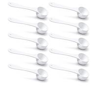 10 Pcs 5g Teaspoon Measuring Spoons, PP Yeast Spoon White Measuring Spoons Plastic for Tea Sugar Milk Coffee and Baking