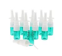 10 Pcs 5ML Plastic Nasal Spray Bottle Pump Cleanser For Dispensing Wash Perfume Green