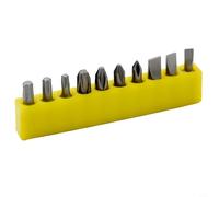 10 Pcs 6.35mm Magnetic Screwdriver Bit Set with 7-Piece L-Wrench, Standard Size Drive Tool for Home Repair, Electronics, DIY Projects