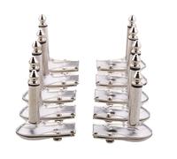 10 Pcs 6.35mm Mono Speaker Right Angle Guitar Plug Flat Male Connectors