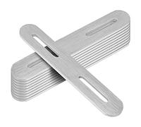 10 Pcs 6 inches Stainless Steel Adjustable Slotted Flat Plates Fixing Brackets, 2.7mm Thickness Furniture Accessories Timber Connector Mending Plate, DIY Workbench Kit