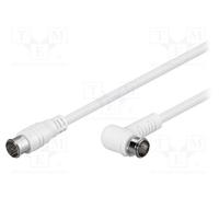 10 pcs : 67347 - Cable, 75Ω, 1.5m, F plug 'quick',F plug angular 'quick', white