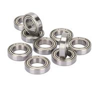 10 Pcs 6801Z Mini Deep Groove Bearings Double Shielded Rubber Sealed Accessory Set Kit High Speed Low Vibration Wear Resistant Industrial Bearings for Linear Motion Devices