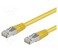 10 pcs : 68064 - Patch cord, SF/UTP, 5e, stranded, CCA, PVC, yellow, 0.5m, 26AWG